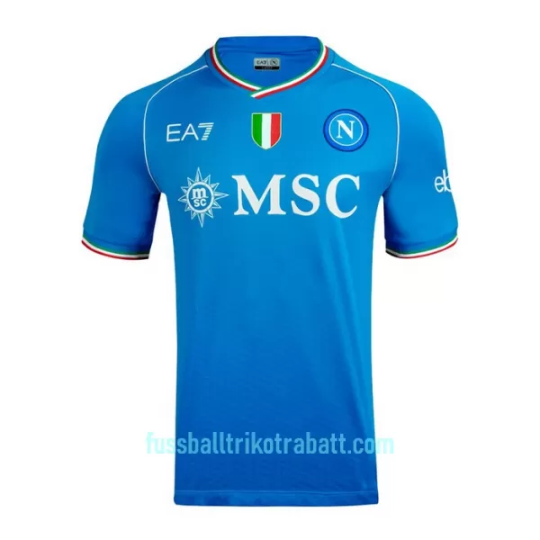Günstige SSC Neapel Kindertrikot Heim 2023/24 Kurzarm