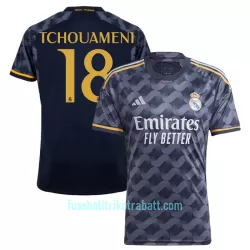 Günstige Real Madrid Tchouameni 18 Herrentrikot Auswärts 2023/24 Kurzarm Günstige Real Madrid Tchouameni 18 Herrentrikot Auswärts 2023/24 Kurzarm