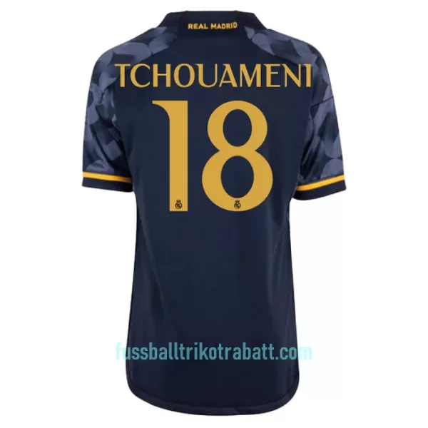 Günstige Real Madrid Tchouameni 18 Kindertrikot Auswärts 2023/24 Kurzarm