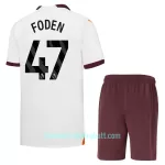 Günstige Manchester City Foden 47 Kindertrikot Auswärts 2023/24 Kurzarm
