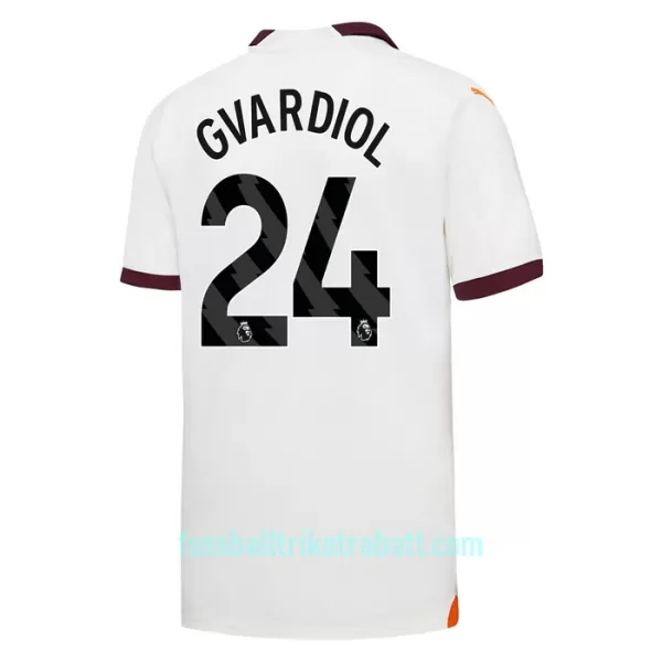 Günstige Manchester City Gvardiol 24 Kindertrikot Auswärts 2023/24 Kurzarm