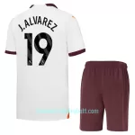 Günstige Manchester City J. Alvarez 19 Kindertrikot Auswärts 2023/24 Kurzarm