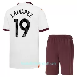 Günstige Manchester City J. Alvarez 19 Kindertrikot Auswärts 2023/24 Kurzarm