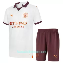 Günstige Manchester City Kindertrikot Auswärts 2023/24 Kurzarm Günstige Manchester City Kindertrikot Auswärts 2023/24 Kurzarm