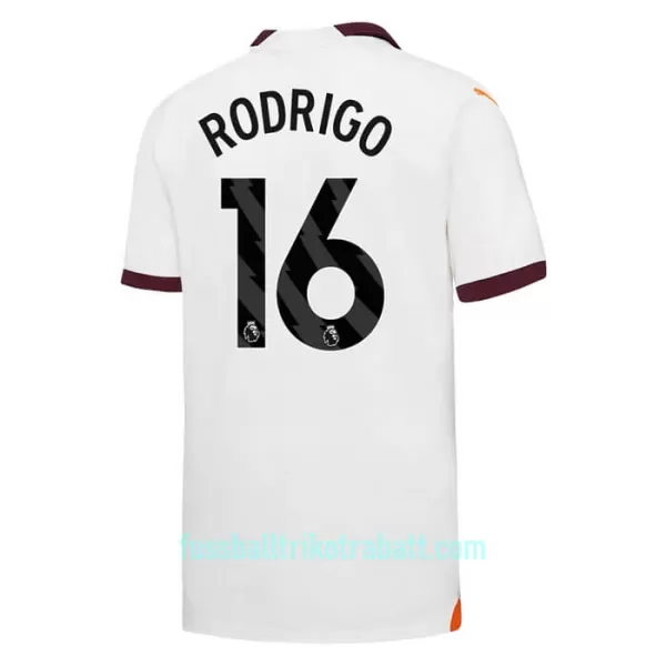 Günstige Manchester City Rodrigo 16 Kindertrikot Auswärts 2023/24 Kurzarm