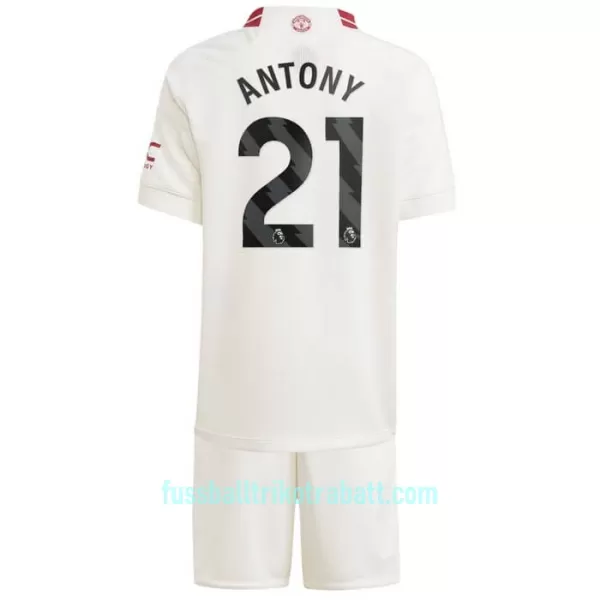 Günstige Manchester United Antony 21 Kindertrikot Ausweich 2023/24 Kurzarm