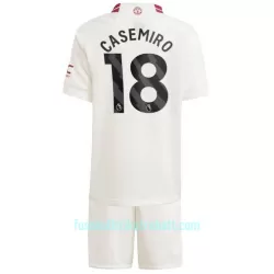 Günstige Manchester United Casemiro 18 Kindertrikot Ausweich 2023/24 Kurzarm