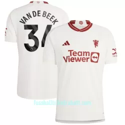 Günstige Manchester United Van De Beek 34 Herrentrikot Ausweich 2023/24 Kurzarm