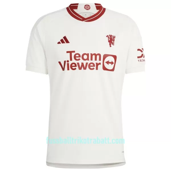 Günstige Manchester United Van De Beek 34 Herrentrikot Ausweich 2023/24 Kurzarm
