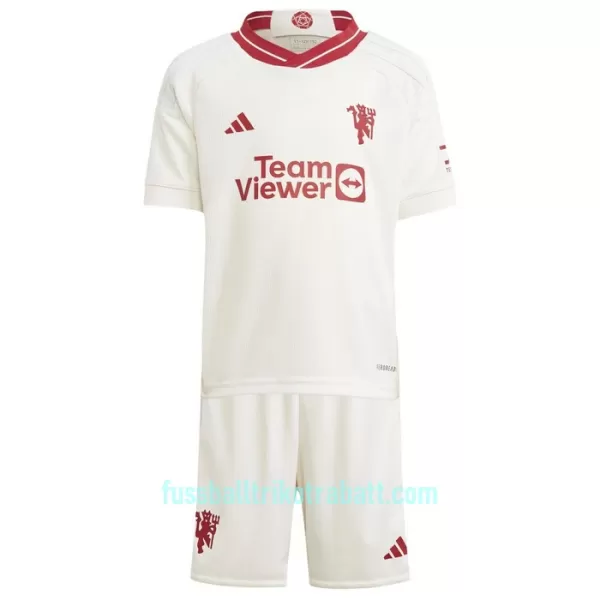 Günstige Manchester United Van De Beek 34 Kindertrikot Ausweich 2023/24 Kurzarm