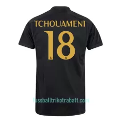 Günstige Real Madrid Tchouameni 18 Herrentrikot Ausweich 2023/24 Kurzarm Günstige Real Madrid Tchouameni 18 Herrentrikot Ausweich 2023/24 Kurzarm