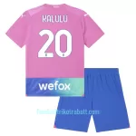 Günstige AC Mailand Kalulu 20 Kindertrikot Ausweich 2023/24 Kurzarm