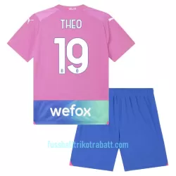 Günstige AC Mailand Theo 19 Kindertrikot Ausweich 2023/24 Kurzarm Günstige AC Mailand Theo 19 Kindertrikot Ausweich 2023/24 Kurzarm