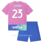 Günstige AC Mailand Tomori 23 Kindertrikot Ausweich 2023/24 Kurzarm