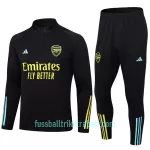 Arsenal Sweatshirts Anzüge 2023/24 Viertelreißverschluss Schwarze
