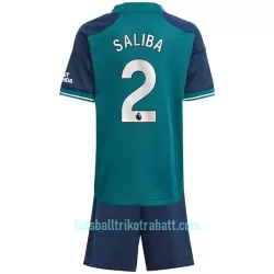 Günstige Arsenal Saliba 2 Kindertrikot Ausweich 2023/24 Kurzarm