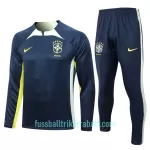 Brasilien Sweatshirts Anzüge 2023/24 Viertelreißverschluss Blaue