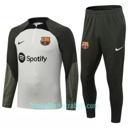 FC Barcelona Sweatshirts Anzüge 2023/24 Viertelreißverschluss Graue FC Barcelona Sweatshirts Anzüge 2023/24 Viertelreißverschluss Graue