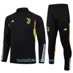 Juventus Turin Sweatshirts Anzüge 2023/24 Viertelreißverschluss Schwarze