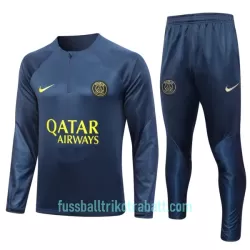 Paris Saint-Germain Sweatshirts Anzüge 2023/24 Viertelreißverschluss Blaue Paris Saint-Germain Sweatshirts Anzüge 2023/24 Viertelreißverschluss Blaue
