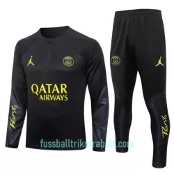 Paris Saint-Germain Sweatshirts Anzüge 2023/24 Viertelreißverschluss Schwarze Paris Saint-Germain Sweatshirts Anzüge 2023/24 Viertelreißverschluss Schwarze