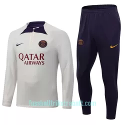 Paris Saint-Germain Sweatshirts Anzüge 2023/24 Viertelreißverschluss Weiße Paris Saint-Germain Sweatshirts Anzüge 2023/24 Viertelreißverschluss Weiße