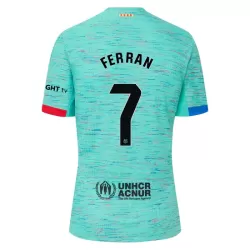 Günstige FC Barcelona Ferran 7 Kindertrikot Ausweich 2023/24 Kurzarm