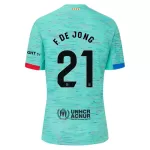 Günstige FC Barcelona Frenkie de Jong 21 Herrentrikot Ausweich 2023/24 Kurzarm