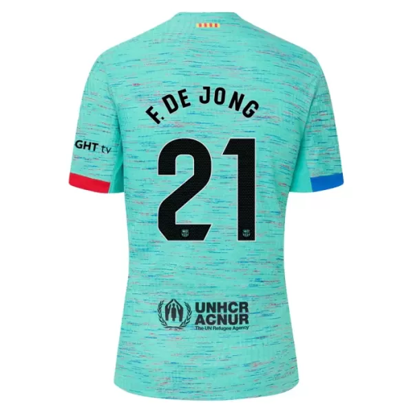 Günstige FC Barcelona Frenkie de Jong 21 Kindertrikot Ausweich 2023/24 Kurzarm