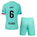 Günstige FC Barcelona Gavi 6 Kindertrikot Ausweich 2023/24 Kurzarm