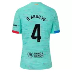 Günstige FC Barcelona R. Araujo 4 Herrentrikot Ausweich 2023/24 Kurzarm