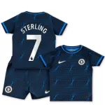 Günstige Chelsea Sterling 7 Kindertrikot Auswärts 2023/24 Kurzarm