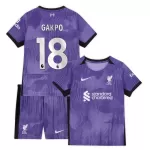 Günstige Liverpool Gakpo 18 Kindertrikot Ausweich 2023/24 Kurzarm