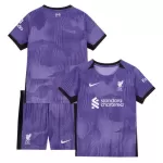 Günstige Liverpool Kindertrikot Ausweich 2023/24 Kurzarm
