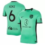 Günstige Atlético Madrid Koke 6 Herrentrikot Ausweich 2023/24 Kurzarm