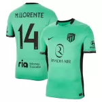 Günstige Atlético Madrid M. Llorente 14 Herrentrikot Ausweich 2023/24 Kurzarm