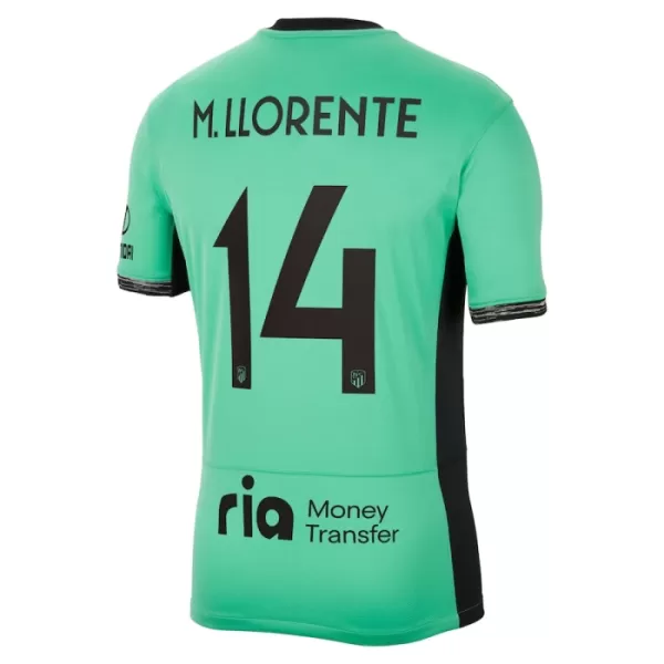 Günstige Atlético Madrid M. Llorente 14 Herrentrikot Ausweich 2023/24 Kurzarm