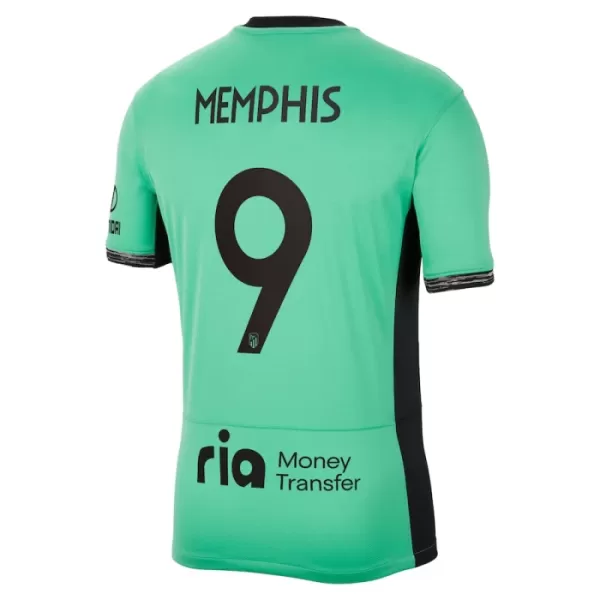 Günstige Atlético Madrid Memphis 9 Herrentrikot Ausweich 2023/24 Kurzarm