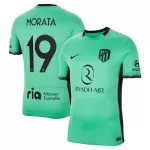 Günstige Atlético Madrid Morata 19 Herrentrikot Ausweich 2023/24 Kurzarm