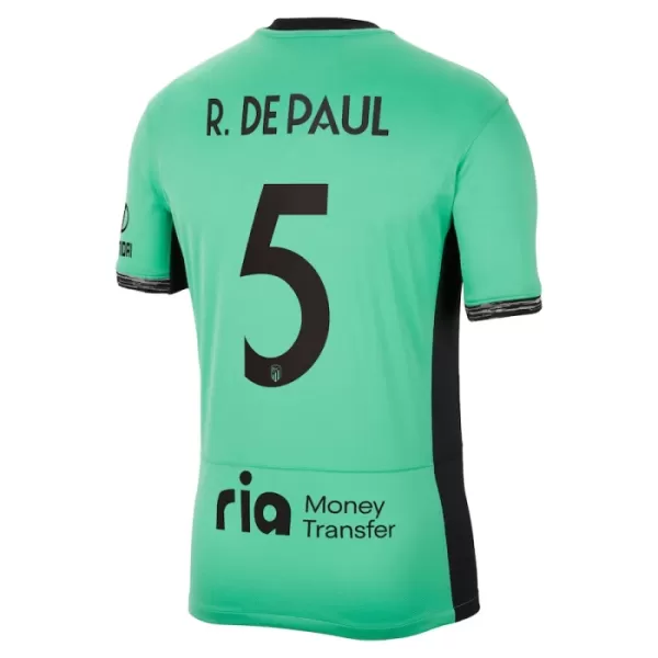 Günstige Atlético Madrid R. De Paul 5 Herrentrikot Ausweich 2023/24 Kurzarm