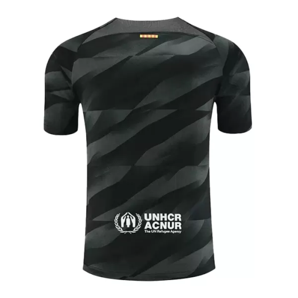 Günstige FC Barcelona Torwart Kindertrikot Auswärts 2023/24 Kurzarm