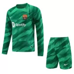 Günstige FC Barcelona Torwart Kindertrikot Heim 2023/24 Langarm