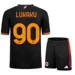 Günstige AS Rom Lukaku 90 Kindertrikot Ausweich 2023/24 Kurzarm