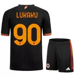 Günstige AS Rom Lukaku 90 Kindertrikot Ausweich 2023/24 Kurzarm