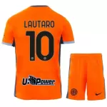 Günstige Inter Mailand Lautaro 10 Kindertrikot Ausweich 2023/24 Kurzarm