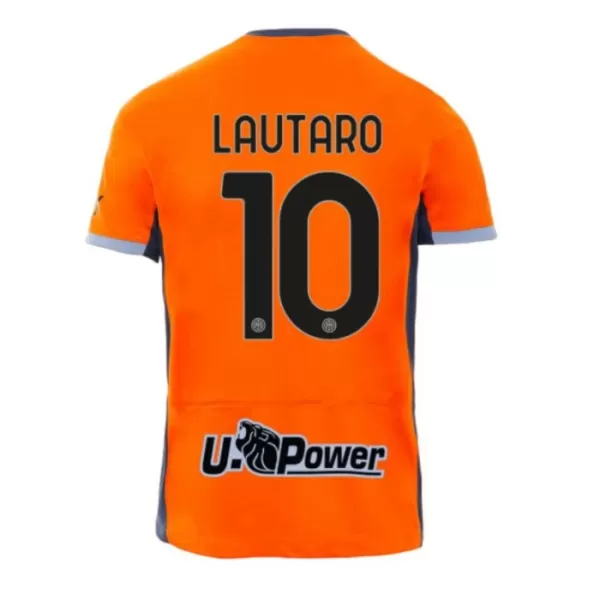 Günstige Inter Mailand Lautaro 10 Kindertrikot Ausweich 2023/24 Kurzarm