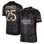 Günstige Paris Saint-Germain N.Mendes 25 Herrentrikot Ausweich 2023/24 Kurzarm