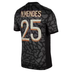 Günstige Paris Saint-Germain N.Mendes 25 Herrentrikot Ausweich 2023/24 Kurzarm