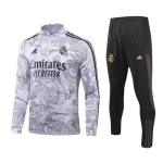 Real Madrid Kit Dragon Trainingspullover 2023/24 Viertelreißverschluss Graue