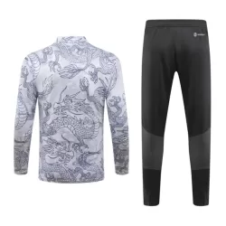 Real Madrid Kit Dragon Trainingspullover 2023/24 Viertelreißverschluss Graue
